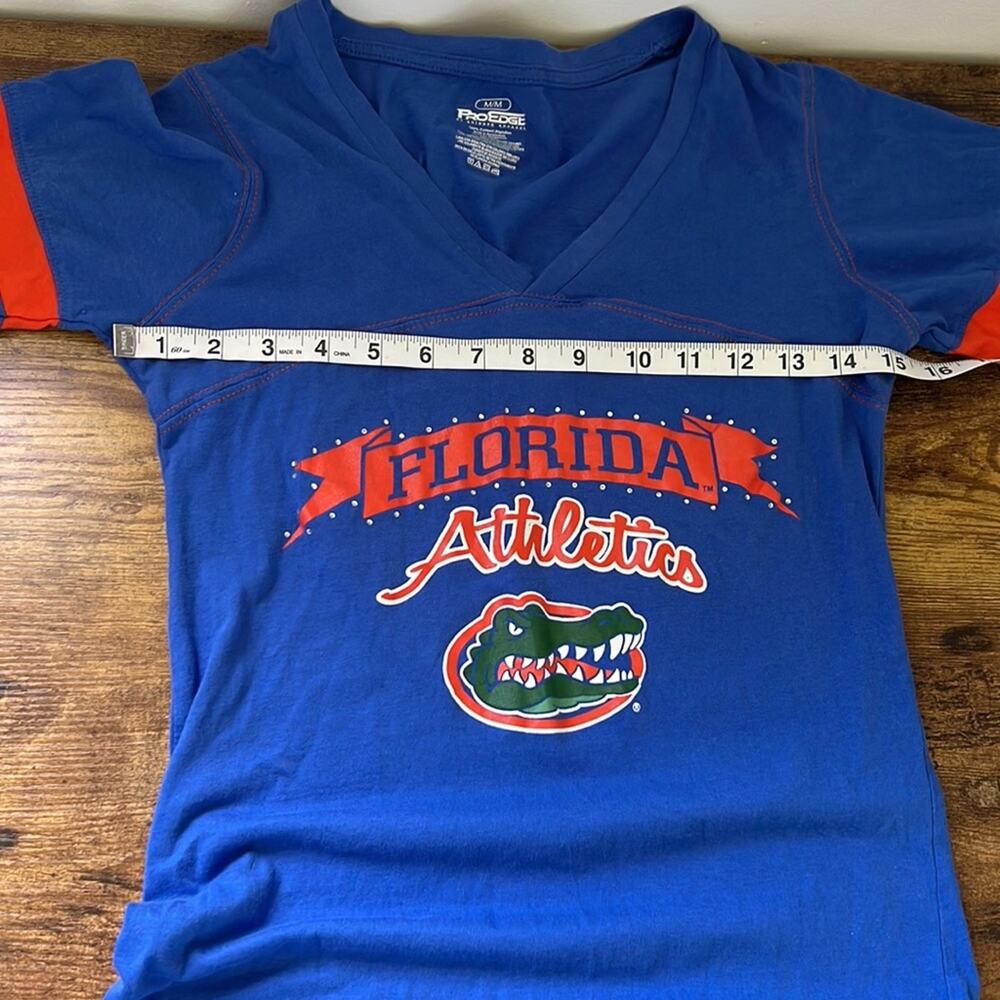 Collegiate Florida Gator Mid-Sleeve Jersey Style Slim Fit Tee - Picture 6 of 10